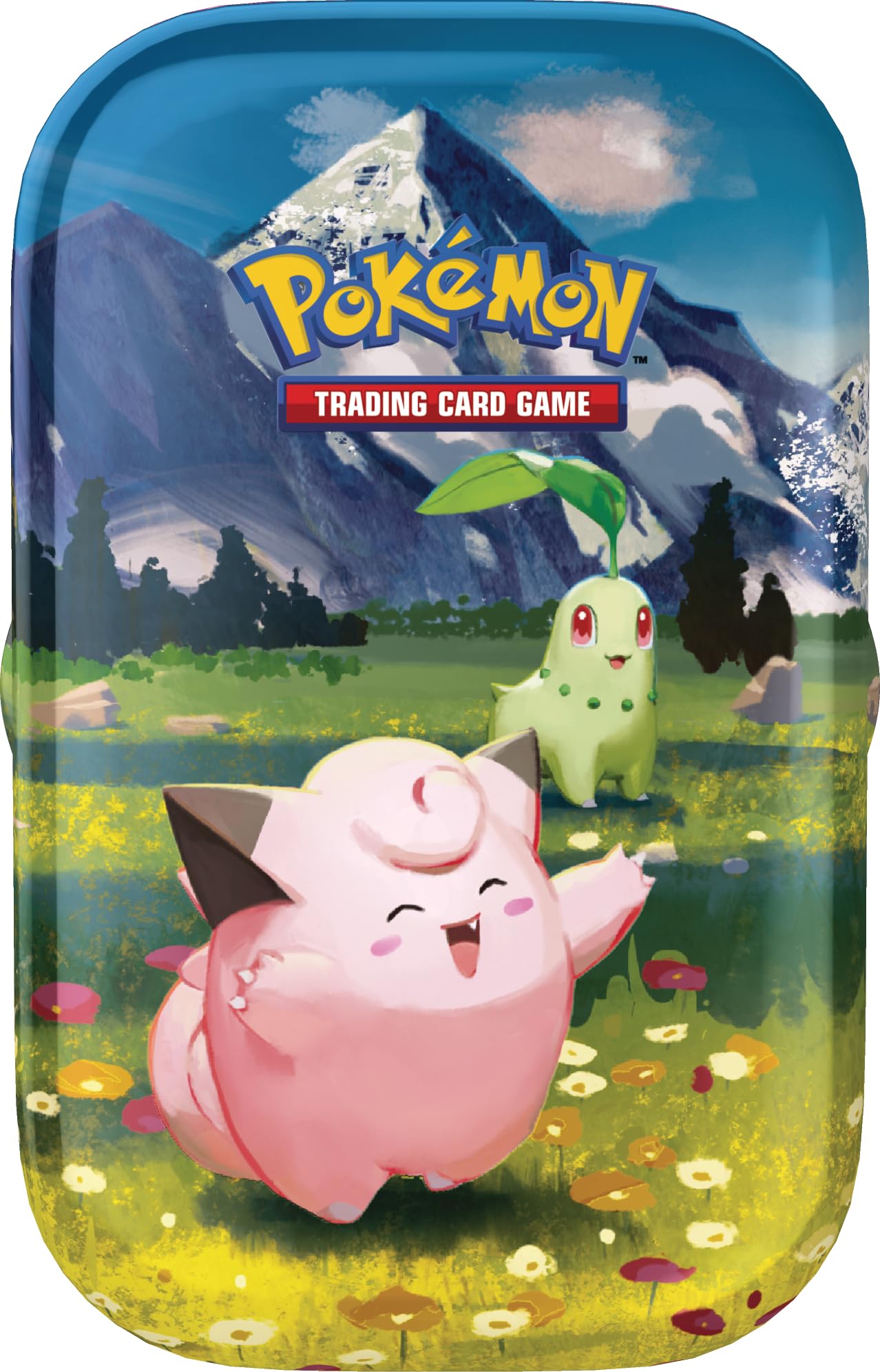 Pokémon-Sammelkartenspiel: Mini-Tin-Box Mega-Entwicklung – Erhabene Helden: Piepi und Endivie (1 Stickerbogen, 1 Pokémon-Bildkarte und 2 Boosterpacks) 2