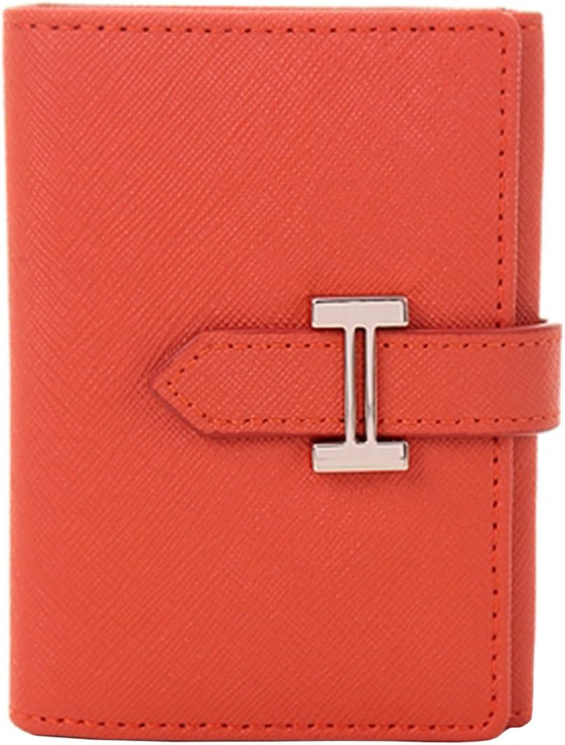 Womens Genuine Leather Name Card Case Credit Card Holder Business Card Wallet