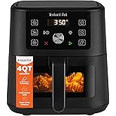 Instant Pot 4Qt Vortex 6-in-1 Mini Air Fryer, Custom Program Options, Air Fry, Broil, Roast, Dehydrate, Bake, Reheat, Black, 