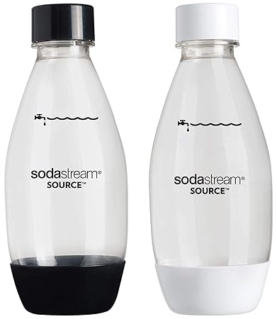 SodaStream 3000047 Flaschen, PET, 0,5 l, Weiß/Schwarz, 2 Stück