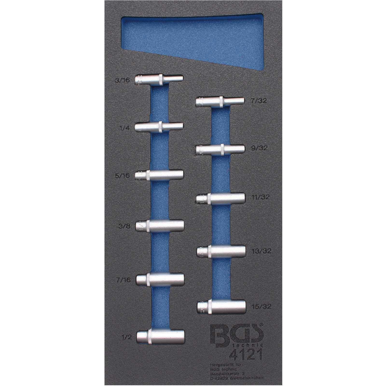 BGS 4121 | Tool Tray 1/3: Sockets | 6.3 mm (1/4") | Inch Sizes | deep | 11 pcs.