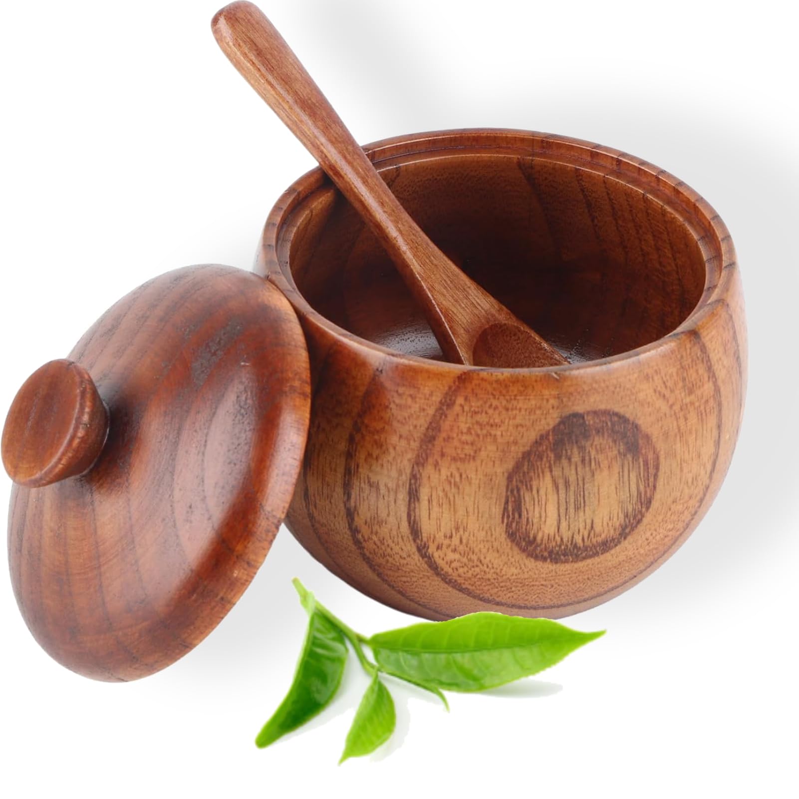 ZPSHYD Exquisite Solid Wood Spice Jar and Seasoning Pot with Lid Spoon, Salt Box, Enhance Your Culinary Creations Elegance Precision