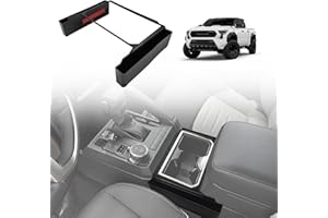 Muslogy Center Console Organizer Hanging Storage Box Compatible with 2024 Toyota Tacoma Accessories Console Left & Right Phone Pocket Gear Shift Side Organizer