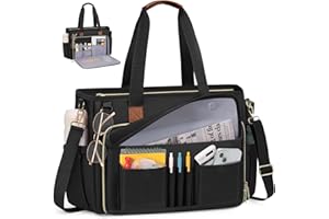 RAINSMORE Teacher Tote Bag 15.6 inch Laptop Bag for Women Work Bags Nurse Bag Lightweight Laptop Tote Computer Briefcase
