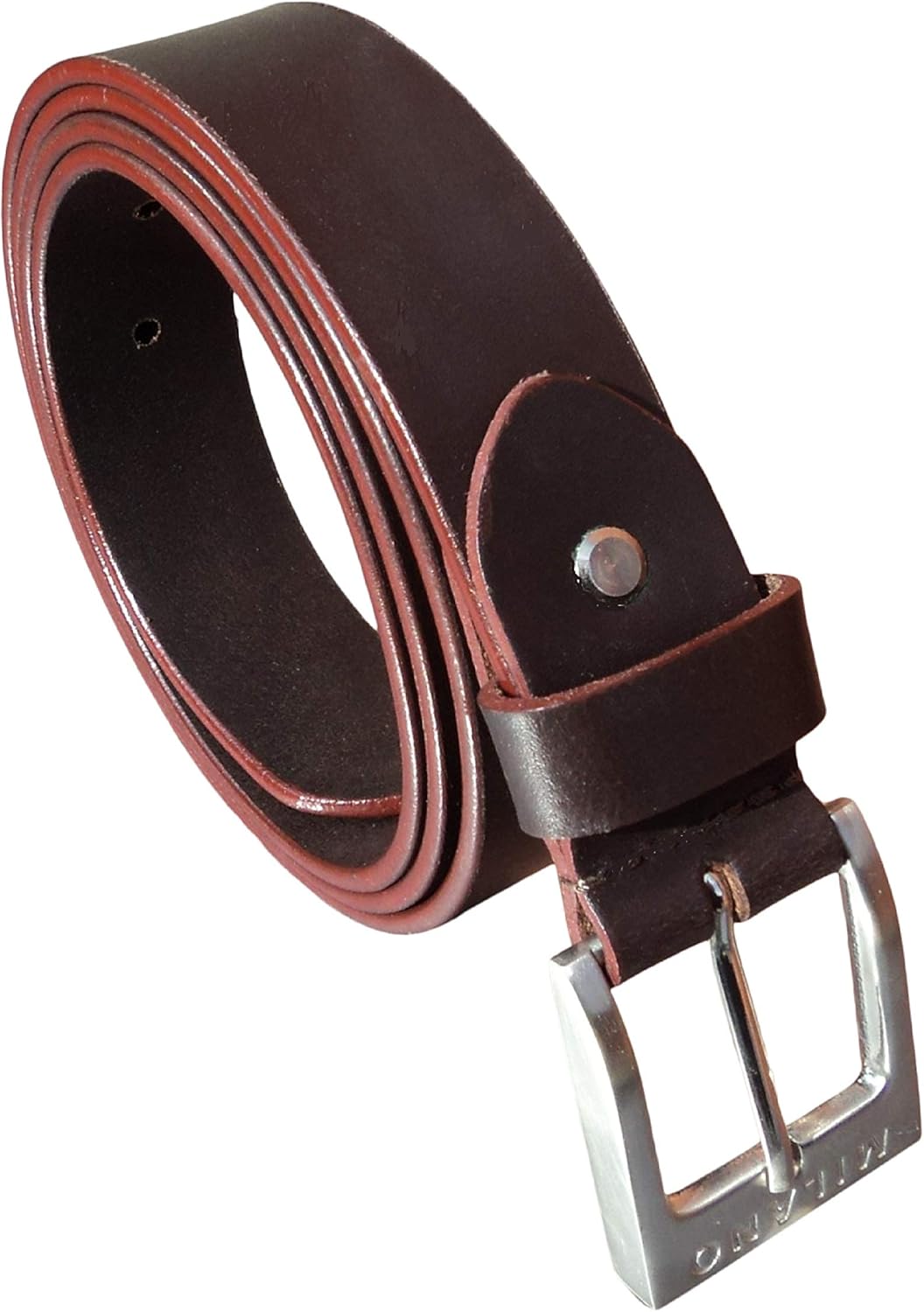 Men's Full Grain Leather Belt, Various Coloured Trims, 100 Leather
