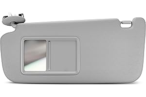 SAILEAD Sun Visor Replacement Compatible with Toyota RAV4 with Sunroof and Light 74320-42501-B2, for Year 2006 2007 2008 2009 2010 2011 2012 (Grey, Left Driver Side)