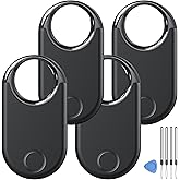 Hendari 2025 [Apple MFi Certified] (iOS Only) Air Tags 4 Pack, Bluetooth Tracker and Key Finder Compatible with Apple Find My, Works Like AirTags for Luggage/Suitcases/Backpack, Replaceable Battery