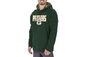 Zubaz Men's NFL Team Color, Primary Logo Hooded Hoodie with Viper Print Details