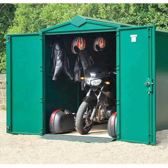 Asgard 10x5 Centurion Secure Motorcycle Storage Shed Green Amazon.co
