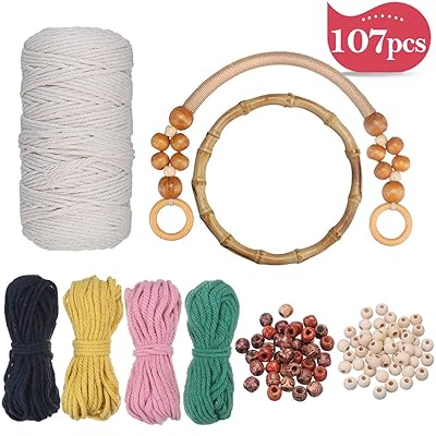 Jeteven 107 PCS DIY Macrame Cord Set Natural Jamaica Ubuy