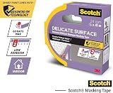 ScotchBlue Delicate Surface Tape 24mm x 41m Low Tack Painter's Tape for Sharp view 4