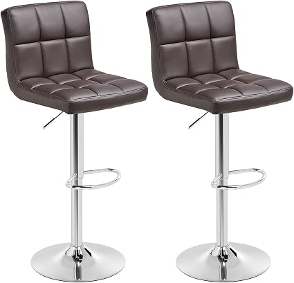 Altezza Regolabile SONGMICS Bar Sgabelli Superficie in Velluto Sedia da  Cucina Girevole con Schienale e Poggiapiedi Set di 2 Grigio Scuro  Arredamento Arredo bar berjaya.edu.my