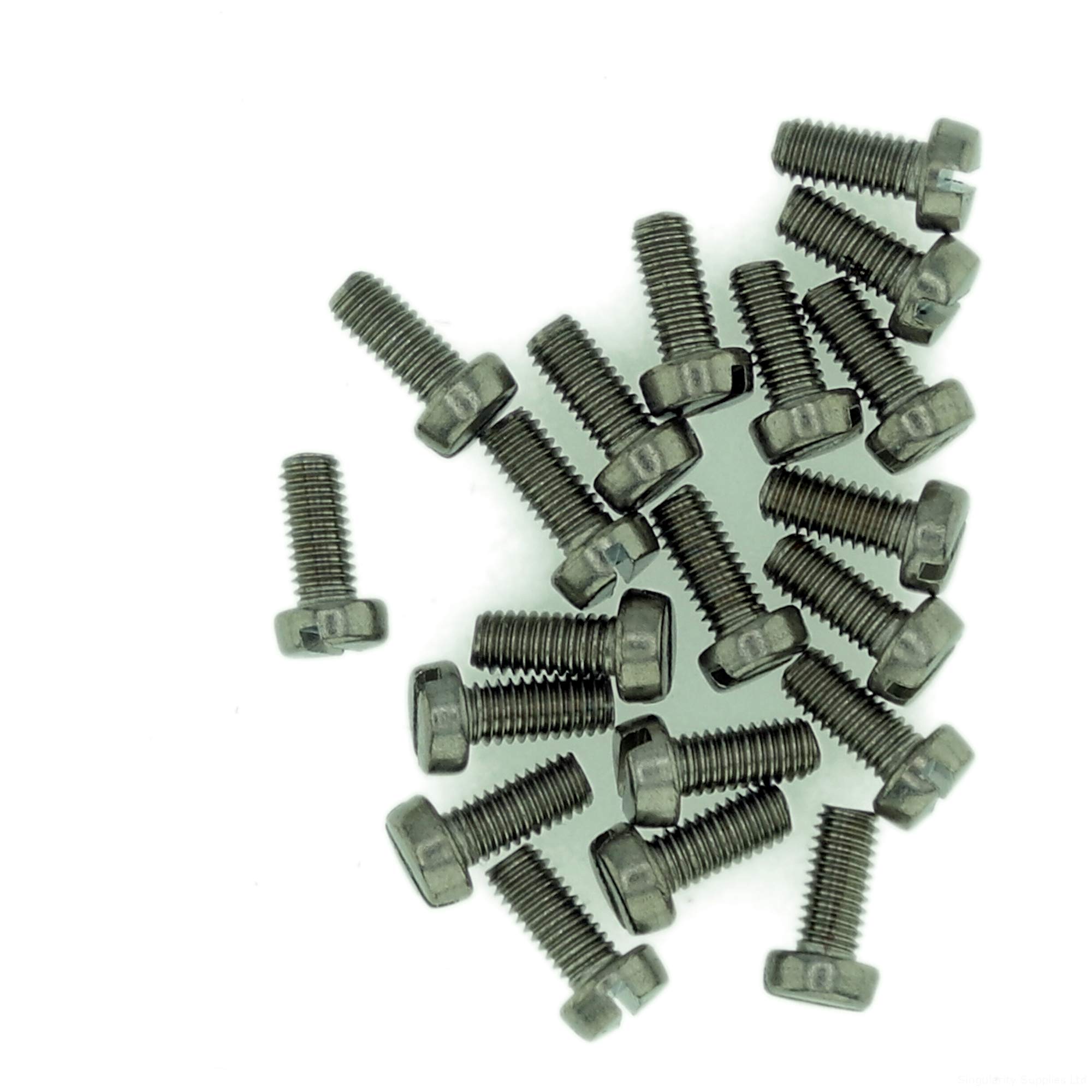 M2.5 (2.5mm x 30mm) Slot Cheese Machine Screw (Bolt) - Stainless Steel (A2) (Pack of 20)