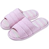 shevaluesWomen's Soft Indoor Slippers Open Toe Cotton Memory Foam Slip on Home Shoes House Slippers