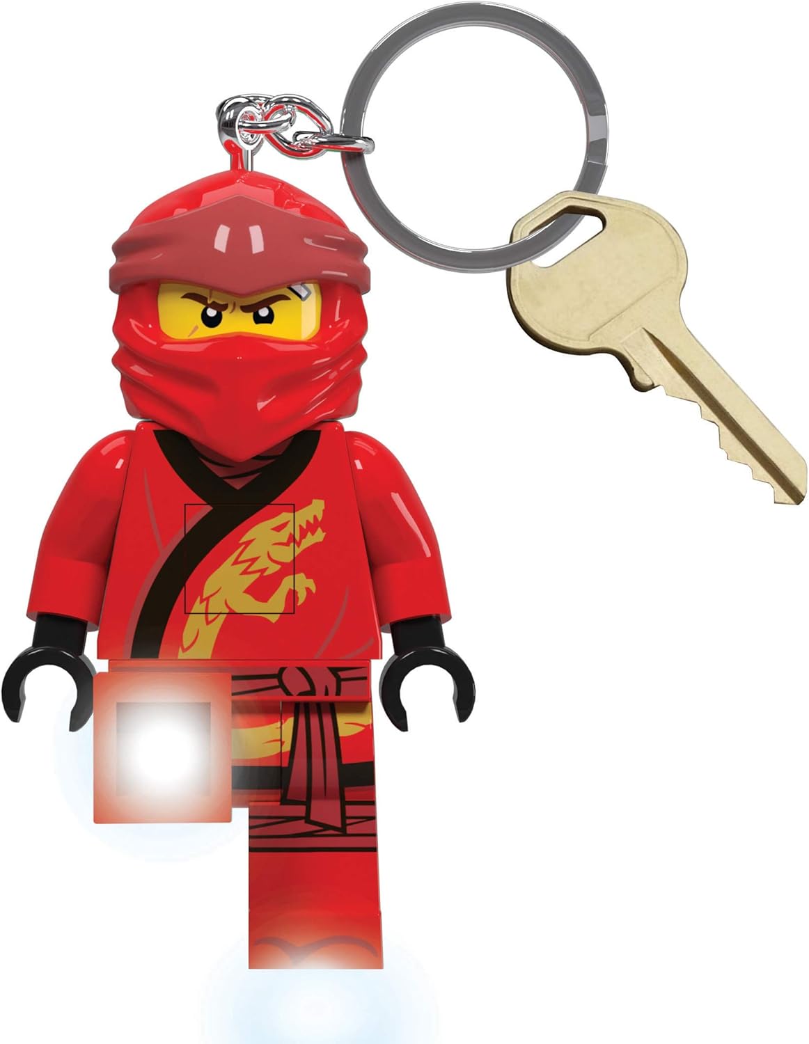 KAI LED LITE KEYCHAIN ninjago lego legos NEW minifigure RED ninja MOVIE
