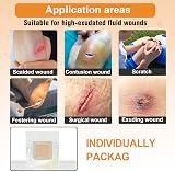 Carbou Silicone Foam Dressing 10Pcs 4x4 Waterproof Border Adhesive view 3