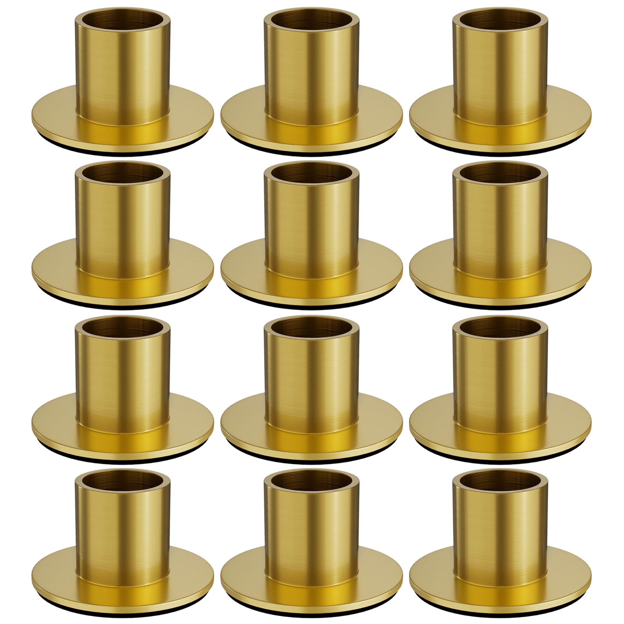 Photo 1 of Apsvwys 12 Pcs Brass Gold Candle Holders- Elegant Taper Candle Holders, Classic Candlestick Holders for Table Centerpieces, Festive Christmas Mantel Display or Sophisticated Home Decor.