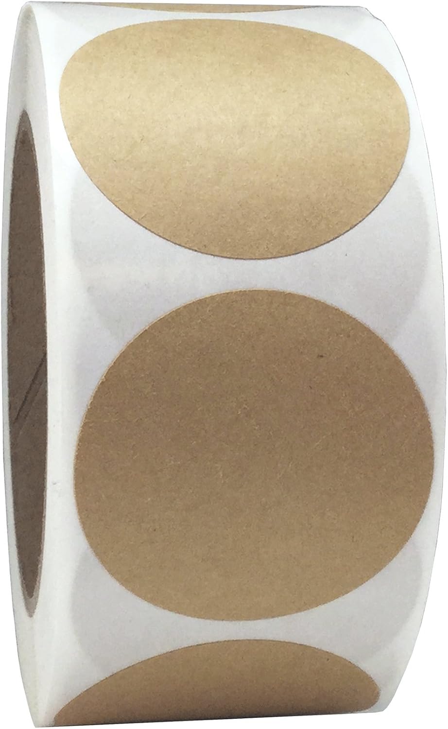Brown Natural Kraft Circle Stickers, 51 mm 2 Inch Dot Labels 500 Pack - Image 4