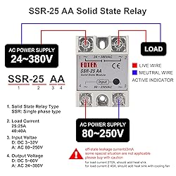 Coliao 3pcs SSR-25AA Solid State Relay AC to AC