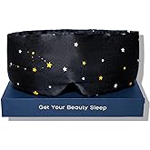 Fleur&Yang Silk Sleep Mask, Adjustable Blackout Sleeping Mask for Men Women, Soft Breathable 100% Mulberry Silk Fabric, Cooli