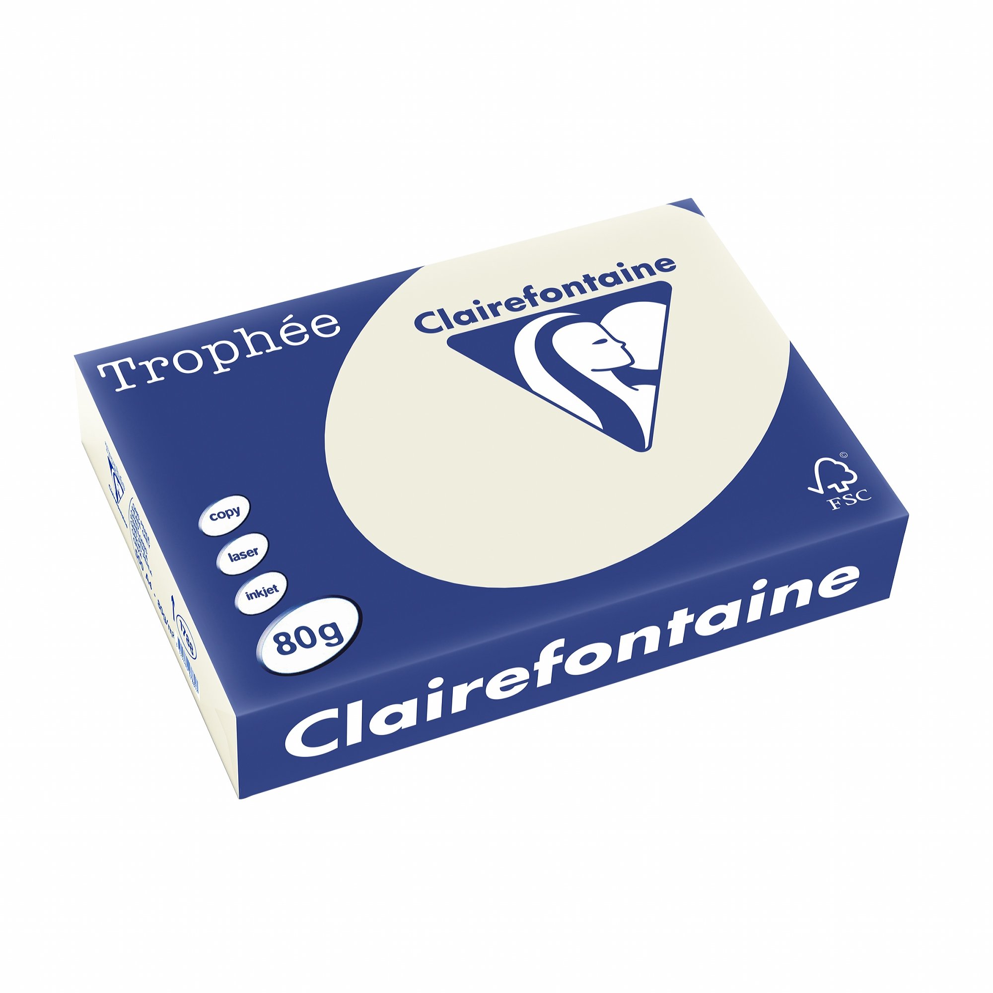 Clairefontaine Trofeo Paper A4, (210 mm × 297 mm), Grey Inkjet Paper, for Inkjet Printer, FSC