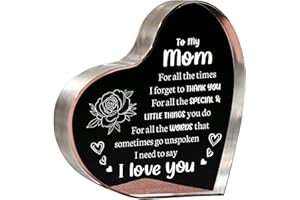 Milcier Gifts for Mom, Mom Birthday Gifts, I Love You Mom Gifts - Mother Acrylic Keepsake - Best Christmas Mother's Day Gifts for Mom from Daughter Son