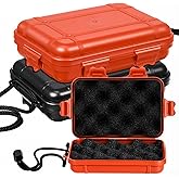 Relaxweex 2 Pcs Shockproof Small Hard Case with Foam Insert – 5.2 x 3.54 x 1.46 Tiny Storage Box, Secure Closure & Easy to Carry for Travel & Adventures