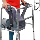 Caredgitz Knee Sling for Walker, Knee Support for Non Weight Bearing | Alternative to Knee Scooter &amp; Crutch for Surgery Recovery, Walker Accessories for Foot Injuries, Adjustable, Cushioned, Grey