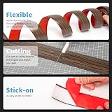 Art3d Brown Self-Adhesive Vinyl Floor Transition Strip 4 FT 1.57in Wide Flat view 6