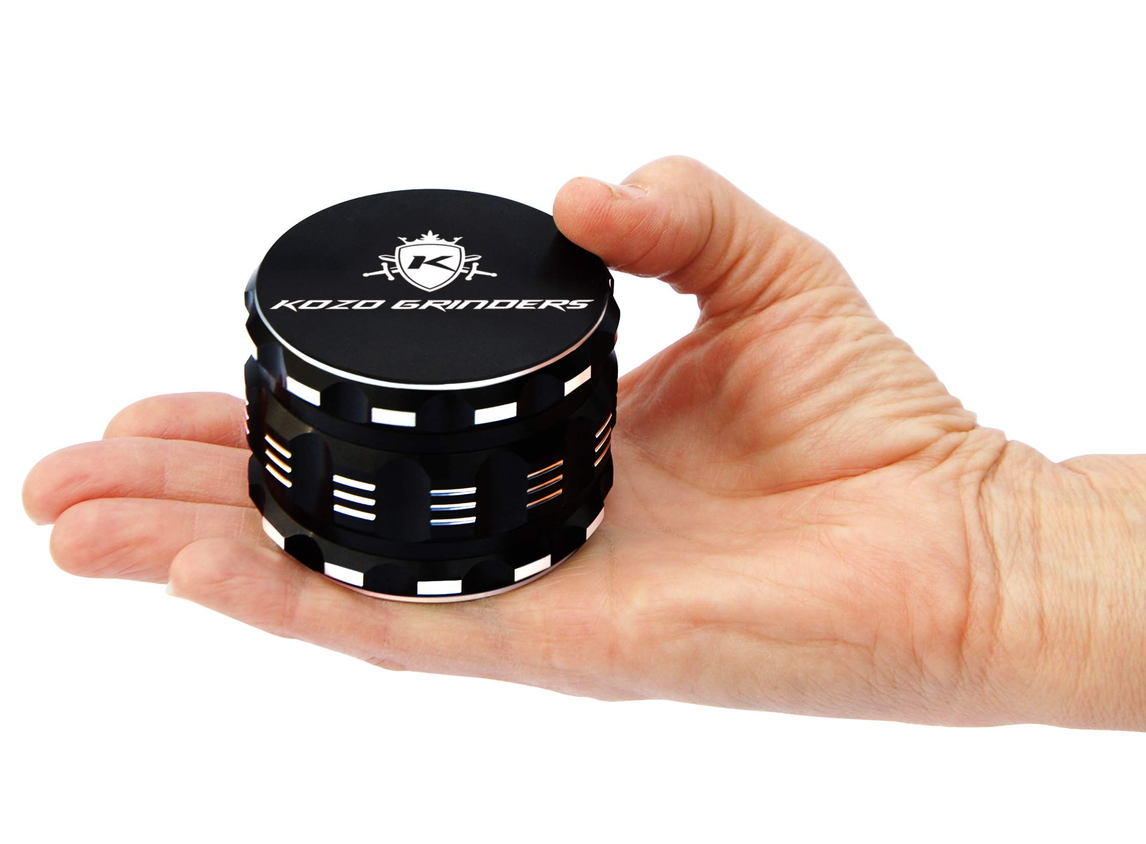 [Upgraded Version] Best Herb Grinder By Kozo Grinders. Large 4 Piece, 2