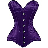 Daisy corsets womens Daisy Corsets Womens Dark Purple Satin Overbust Corset Waist Cincher Bustier & Plus Size