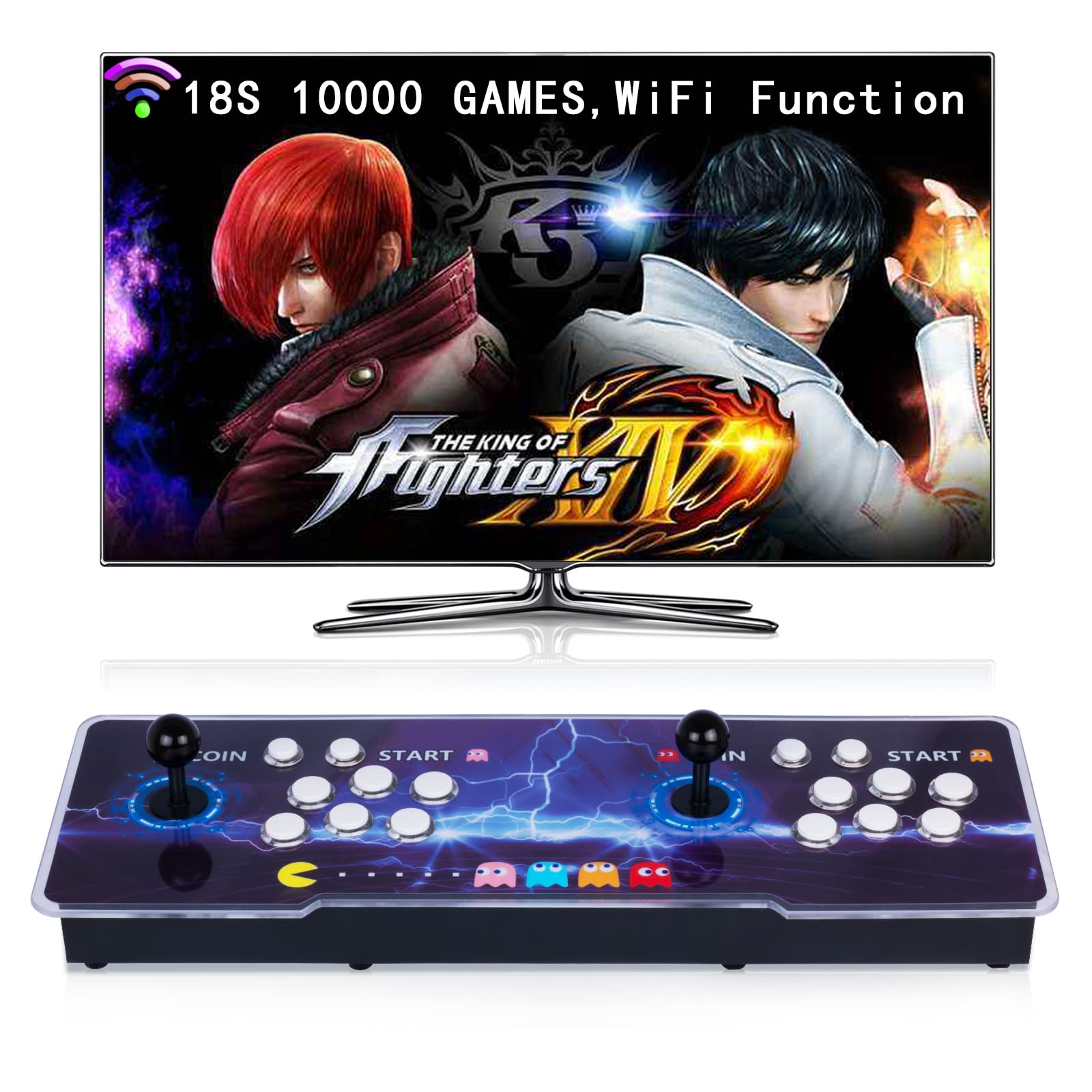 Photo 1 of RegiisJoy?10000 Games in 1 ? Arcade Game Console WiFi Function Pandora's Box 18S Classic Retro Game Machine for PC & Projector & TV,1280X720,Search/Hide/Save/Load/Pause Games,Favorite List