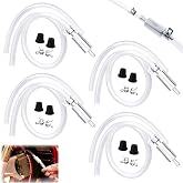 MeiAid 4 PCS Brake Bleeder Hose, Motorcycle Brake Bleeder Kit, One Way Check Valve Tube Bleeding Tool Kit for Hydraulic System Bleeding for Car Motorcyle Clutch,Soft Tube with Metal Clips