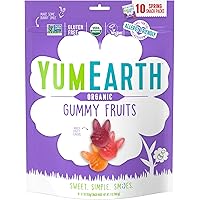 YumEarth Spring Fruit Gummy Snack Packs, 10 Count - Allergy Friendly, Non GMO, Gluten Free, Vegan