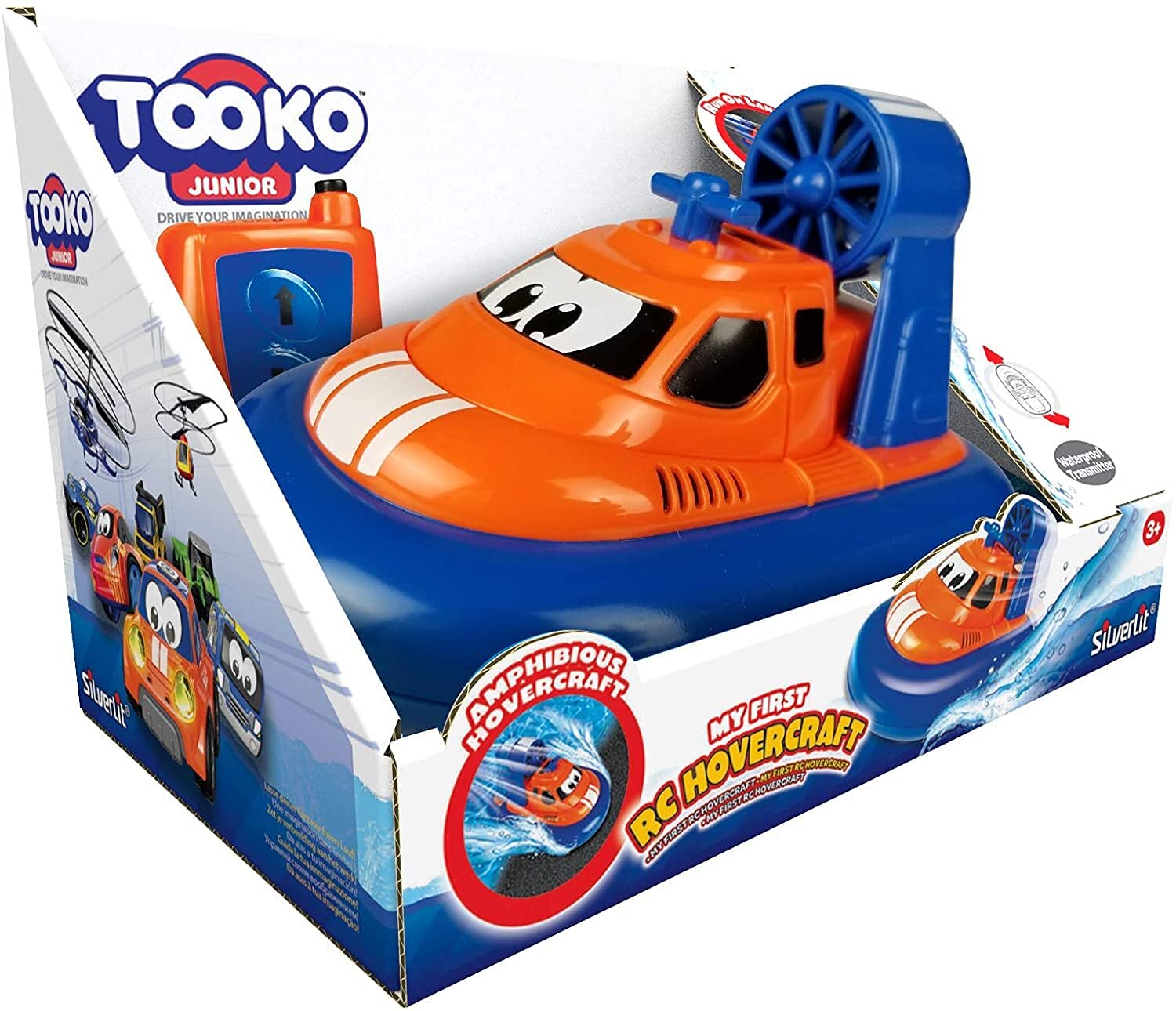 Silverlit TOOKO - EXOST My First RC Hovercraft Junior Remote-Controlled - It Runs On The Floor And Floats In The Bath, Nursery Toy, From 3 Years, 81122, Orange Boat
