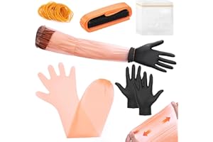Dreamtop 109 Pcs Field Cleaning Kit - 24 Pairs Deer Gutting Gloves Disposable with Long Arm Glove and Short Nitrile Glove, for Field Dressing Hunting Game Deer Cleaning