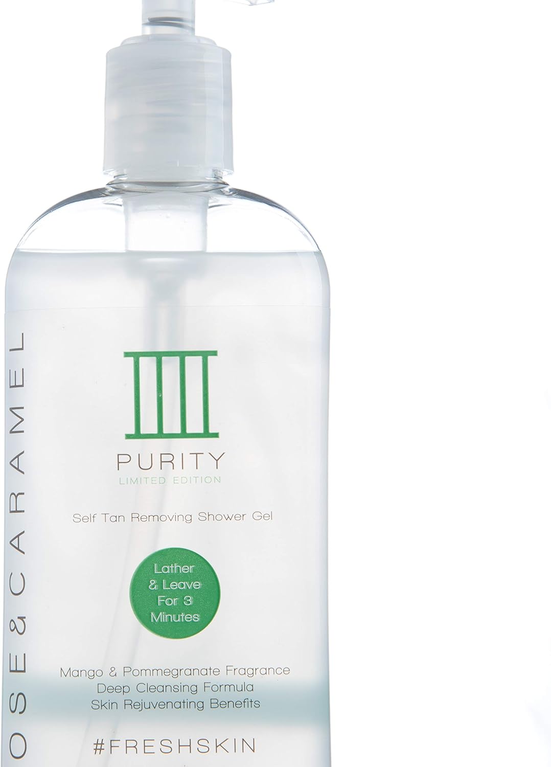 Rose & Caramel Purity Gradual Self Tan Fade Away Shower Gel, clear, 225 ml (Pack of 1) - Image 3