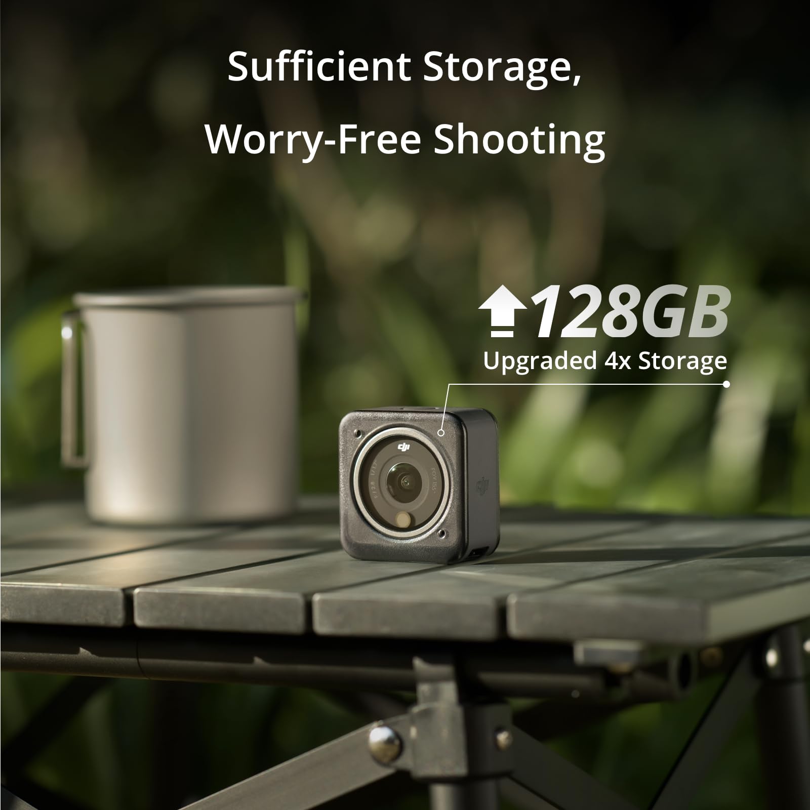 DJI Action 2 Dual-Screen Combo (128GB), Action Camera 4K + Dual OLED Touchscreens, 4K/120fps & 155° FOV, Magnetic Attachments, Stabilization Technology, Mini Action Camera