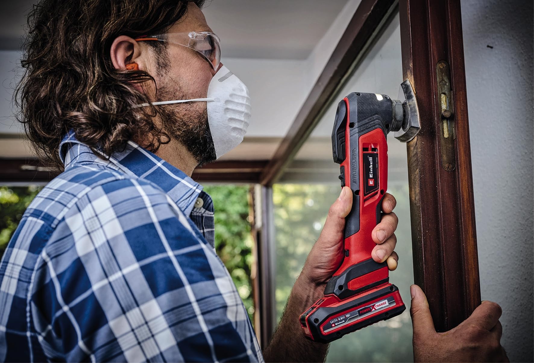 Einhell Professional Akku-Multifunktionswerkzeug TP-MG 18 Li BL-Solo PXC (18 V, Anti-Vibration, Brushless, 3 Funktionen, magnetische Aufnahme, inkl. Zubehör, ohne Akku) 4