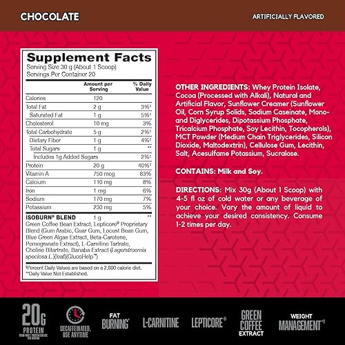 is l-carnitine safe for pregnancy BSN ISOBURN, Lean Whey Protein Powder, Fat Burner for Weight Loss with L- carnitine - Chocolate Milkshake, (20 Servings), 1.32 Pound (Pack of 1) in  Kenya