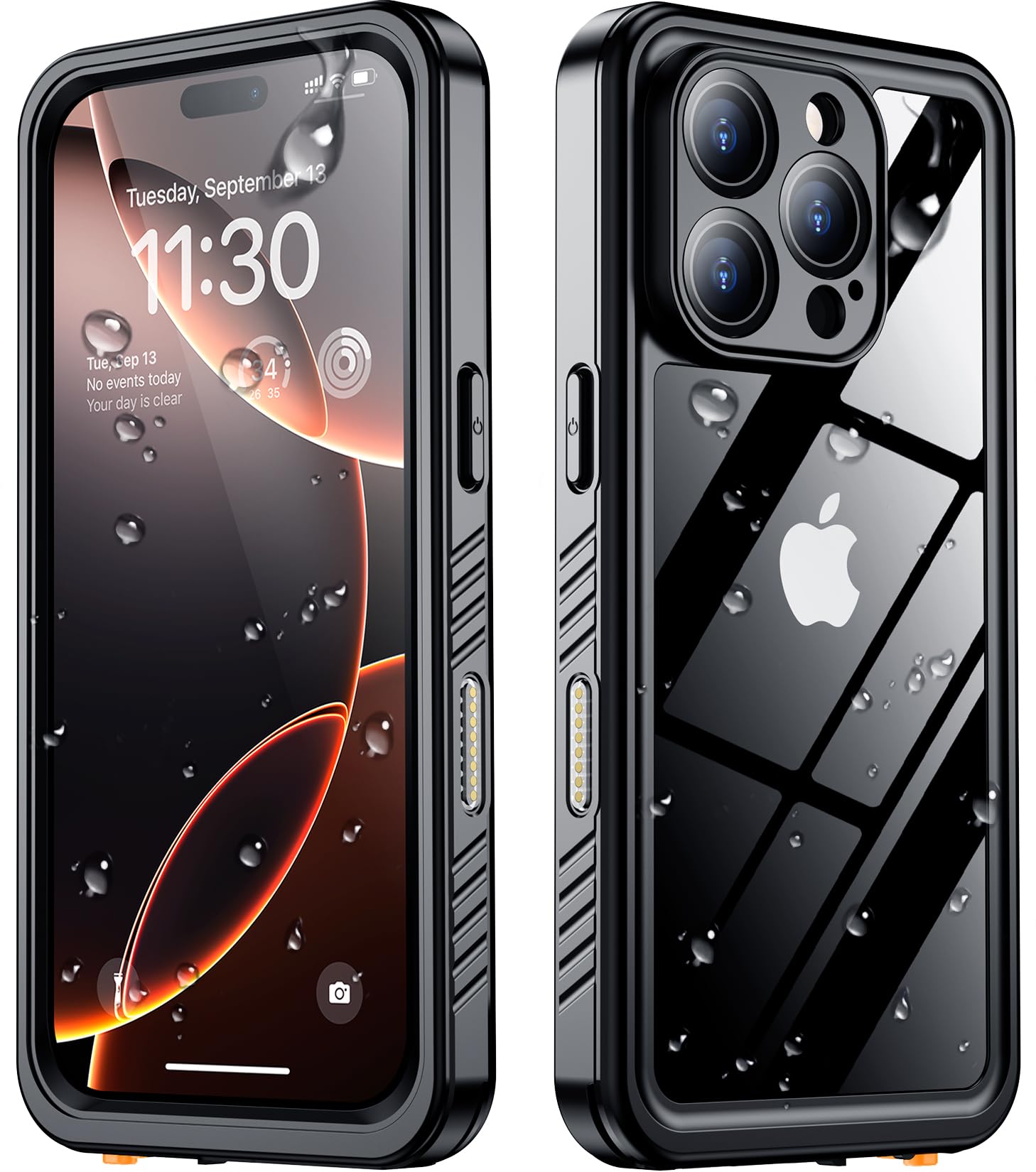 Photo 1 of SPIDERCASE for iPhone 16 Pro Max Case Waterproof, [12FT Military Drop Proof] [IP68 Waterproof] [Full Body Protection] Heavy Duty Protective Cover for iPhone 16 Pro Max 6.9”, Black