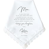 Mother of the Bride Gift | Mother of the Bride Handkerchief | Wedding Gift for Mom from Daughter | Wedding Handkerchief for Mom | Keepsake