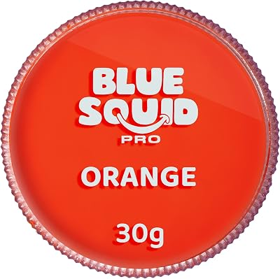 Blue Squid PRO Face Paint Orange 30g Professional Water-Based Single Cake