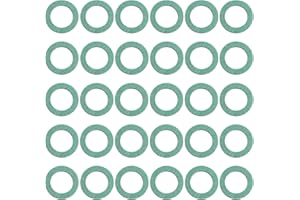 SG Store 30pcs Green Fibre Washer 1/2 Inch (18 x 12 x 1.5 mm) Sealing Washers High Temperature Fibre Washer for Gas Hob Boile