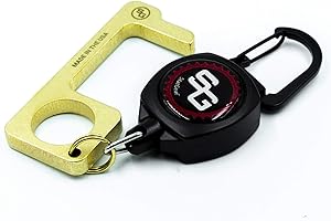 Bundle - Hygiene Hand U.S. Made Brass Door Opener & Stylus with Retractable Keychain Carabiner