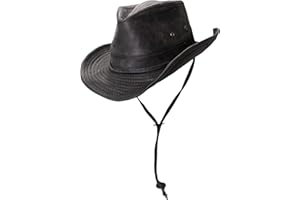 DORFMAN PACIFIC Dorfman Hat Co. Men's Cotton Outback Hat with Chin Cord
