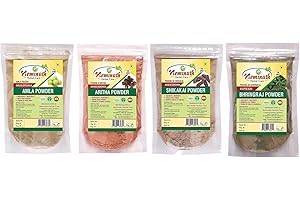 1 Complete Hair Care Combo Pack 4 (4X100 gms) 400 Grams (Amla,Aritha,Shikakai,Bhringraj Powder Combo Pack) (Only For External