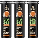 Auric Herbal Liver Support Supplement | Milk Thistle (Silymarin), Turmeric, Garlic, Ginger for Liver Health | Advanced Detox & Cleansing Formula for active Liver | 60 Tablets | Plant Based Gluten-Free