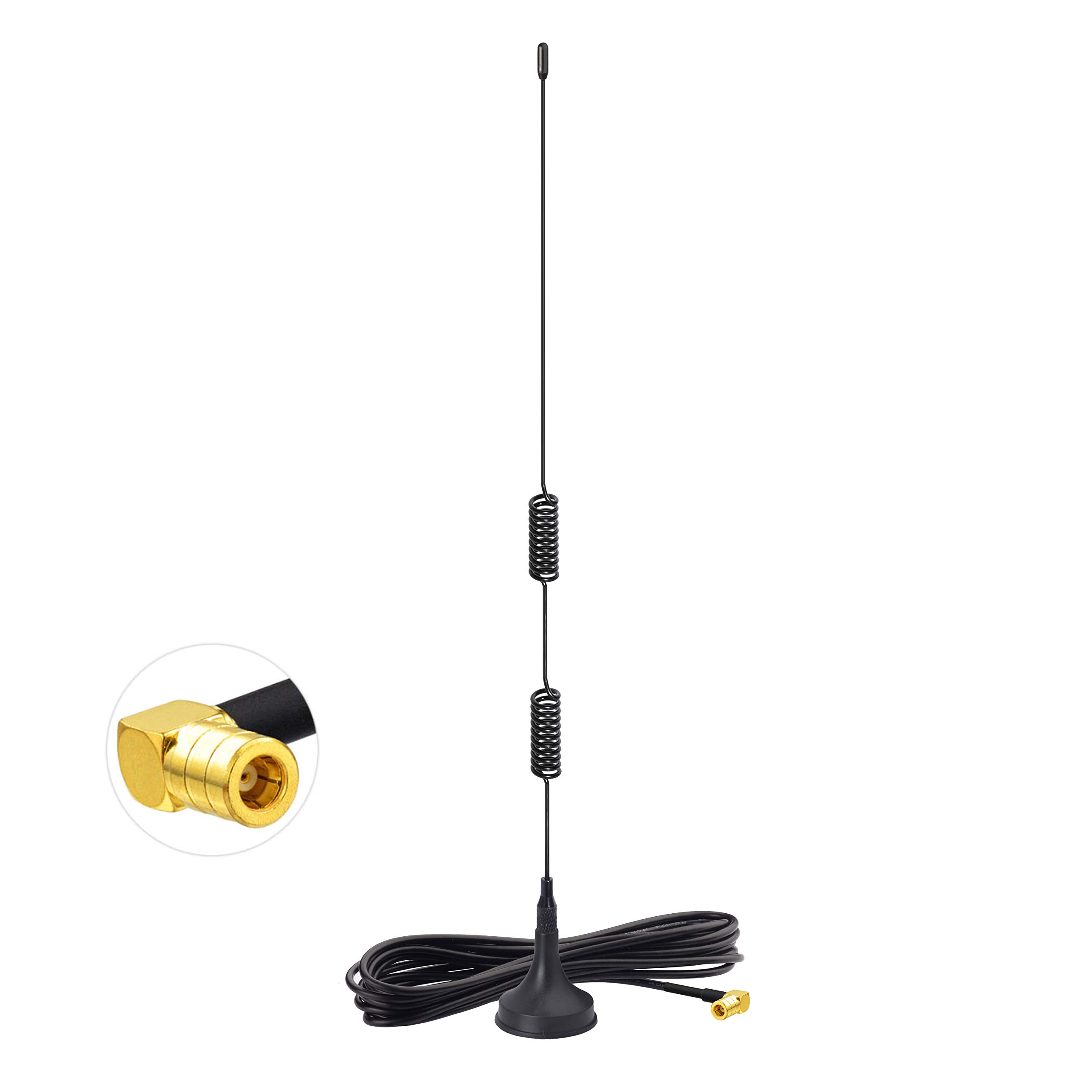 BingfuDAB Car Aerial SMB Connector Magnetic Base Antenna RG174 3M 10ft Coax Cable Compatible for DAB Tuner Radio Pioneer Pure Highway Alpine TechniSat Yamah Head Unit