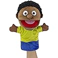 Family Hand Puppets, Puppets for Adults Puppets for Kids Role Paly Family Members 11.8 INCH, Multicultural Finger Puppet with Movable Mouth Soft Plush Puppets for Storytelling Teaching (African Style)